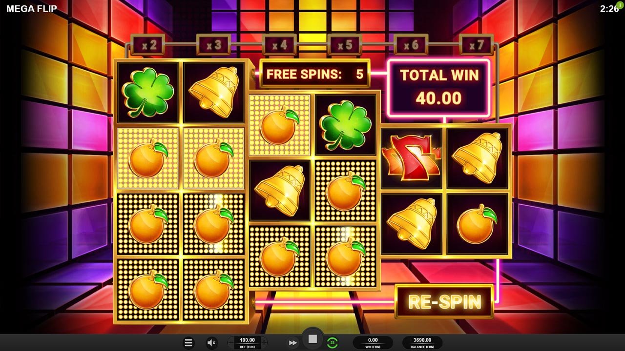 Mega Flip - Free Spins screen