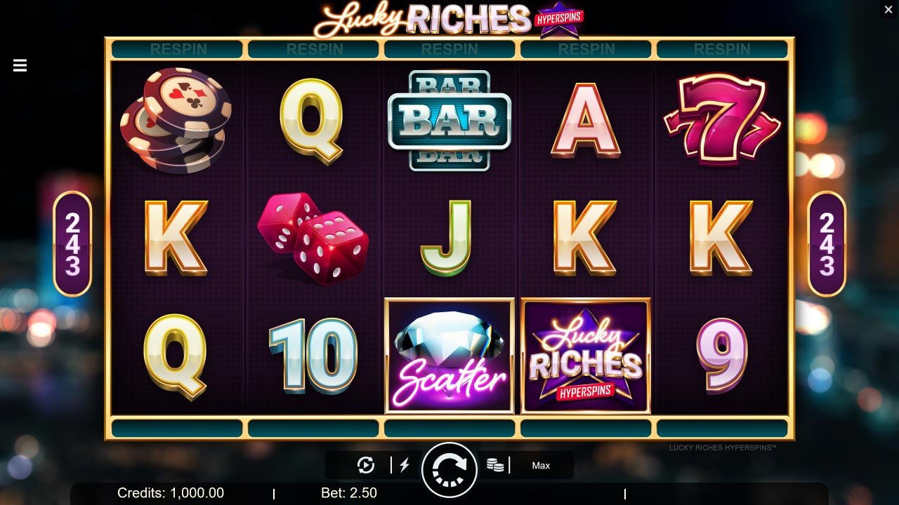 Lucky Riches Hyperspins - Main Screen