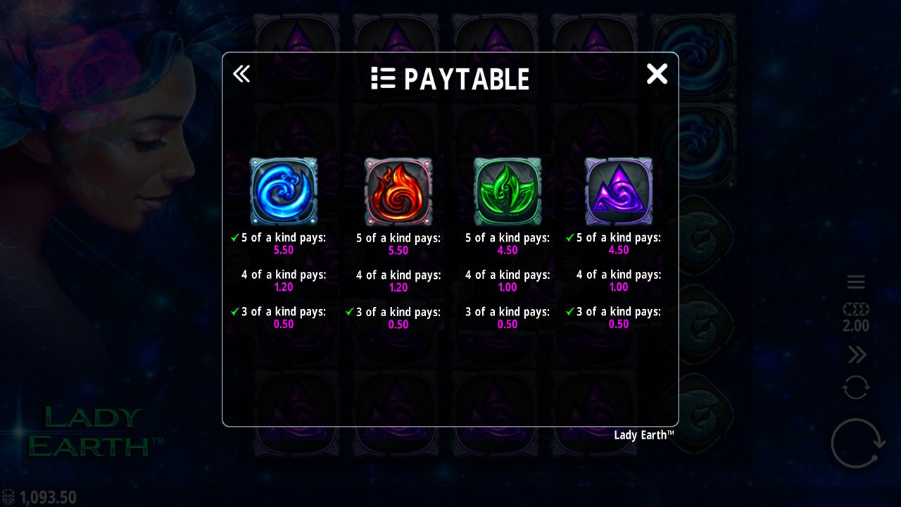 Lady Earth - Symbol Pays High