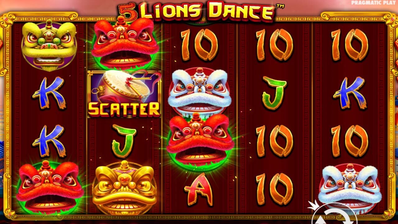 5 Lions Dance slot screenshot