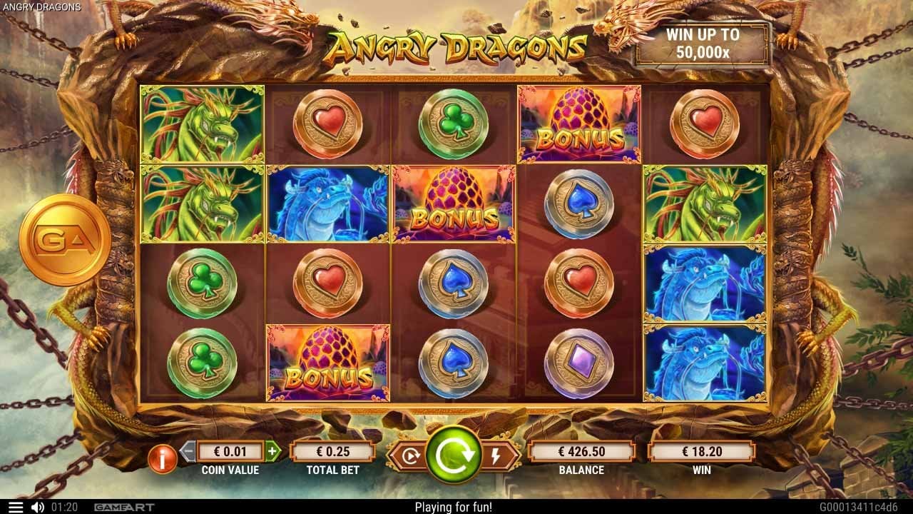 Angry Dragons slot by GameArt