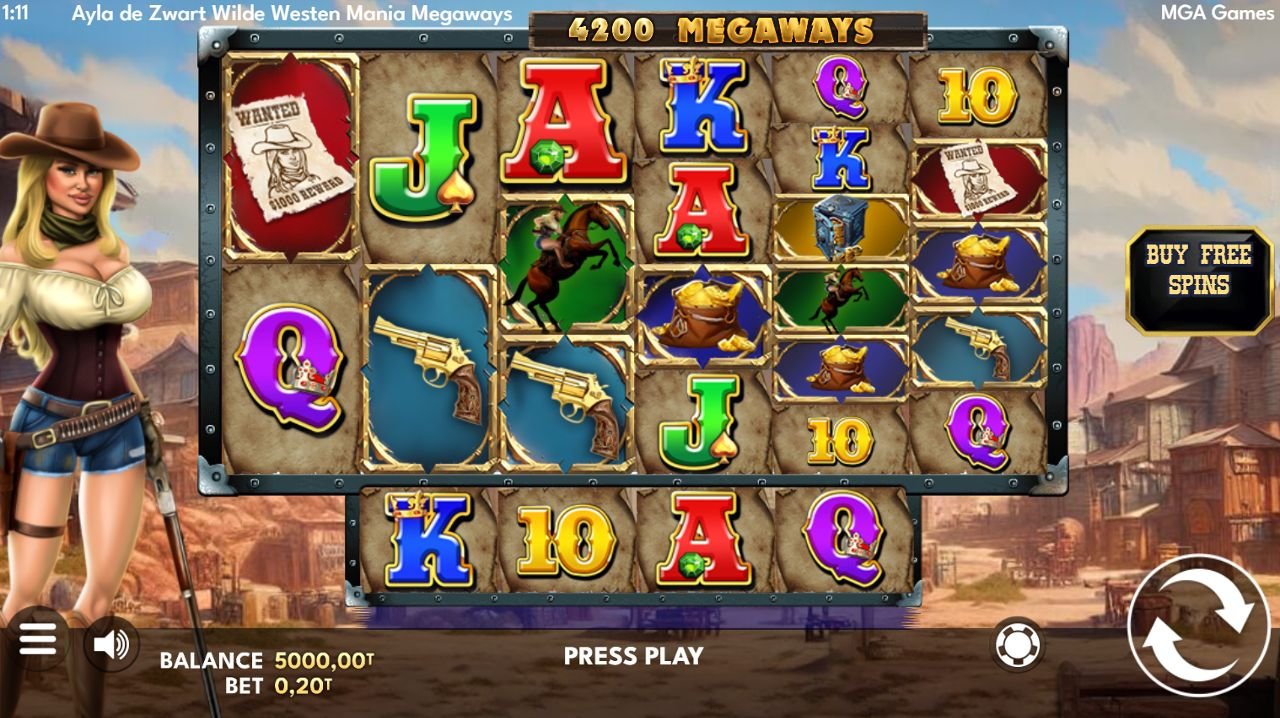 Ayla De Zwart Het Wilde Western Mania Megaways Slot 