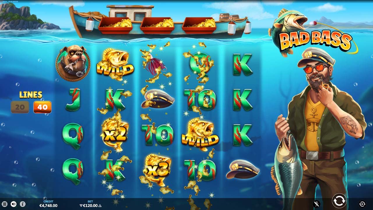 Bad Bass slot - Golden Bass x2 and x3 Wilds