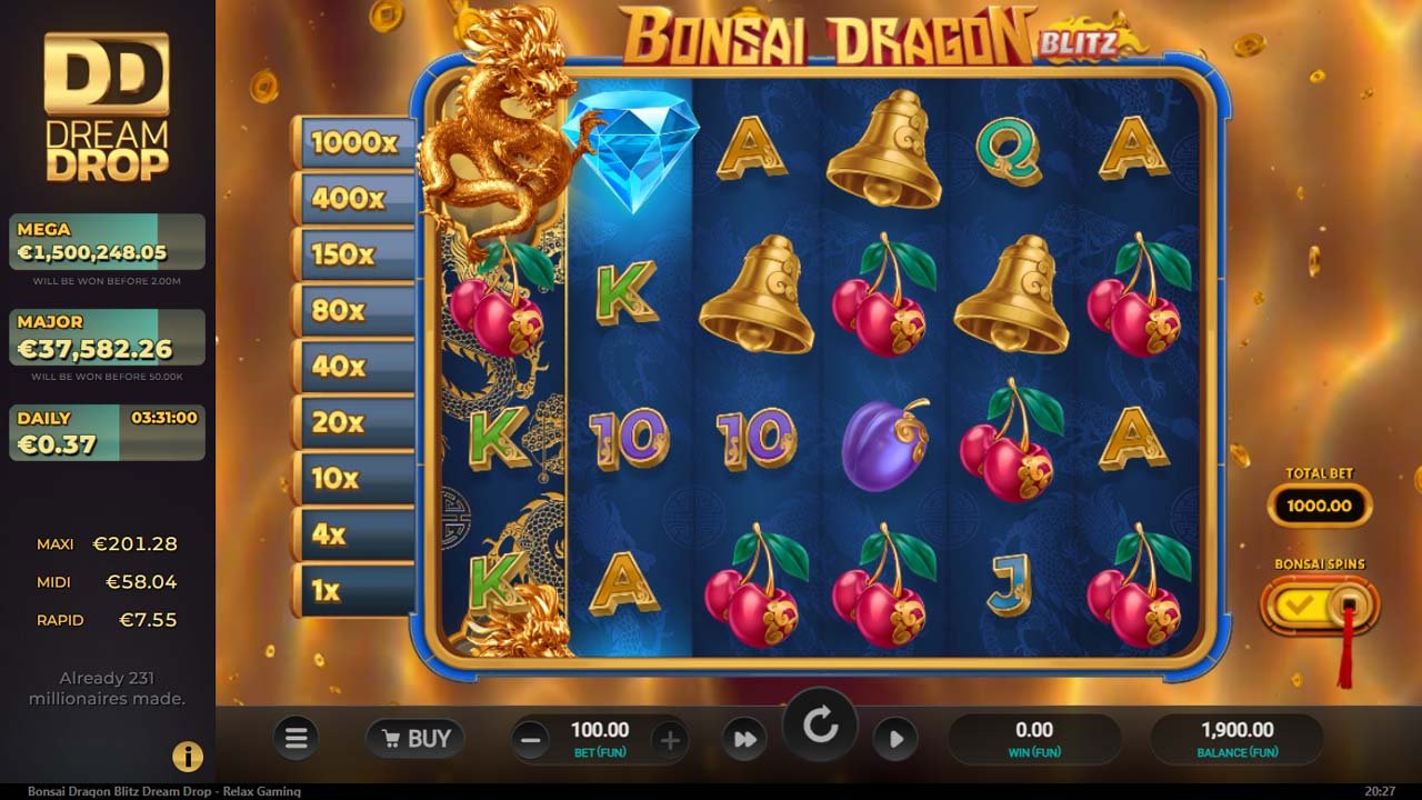 Bonsai Dragon Blitz Dream Drop Slot