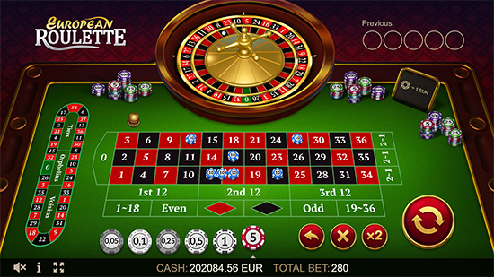 European Roulette Online