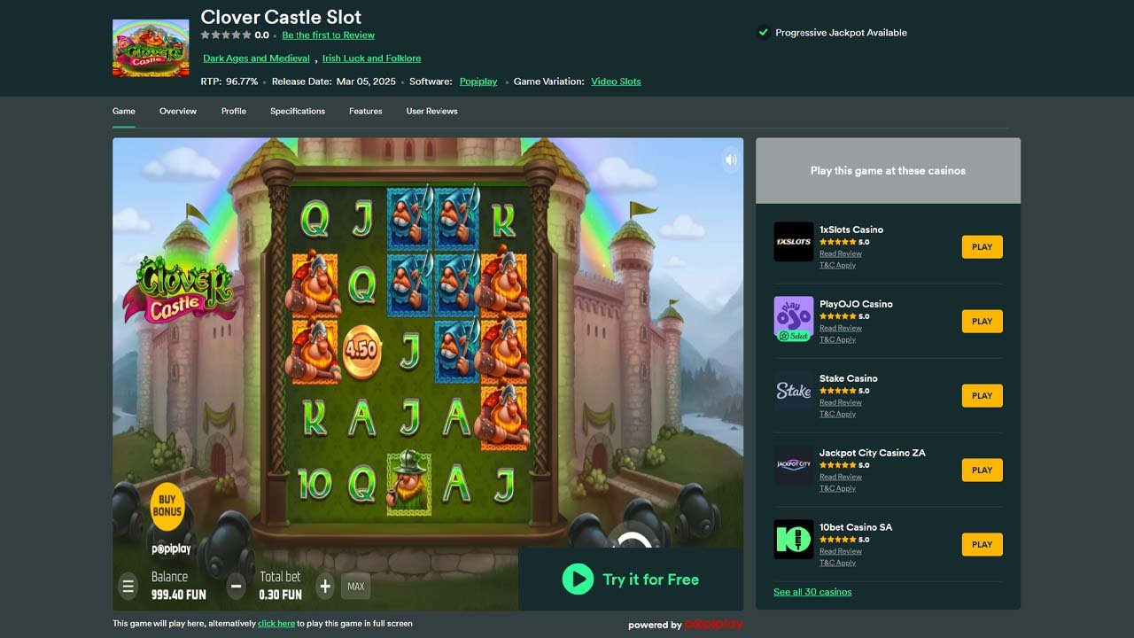 GP - Community Post - March 2025 - Clover Castle Slot