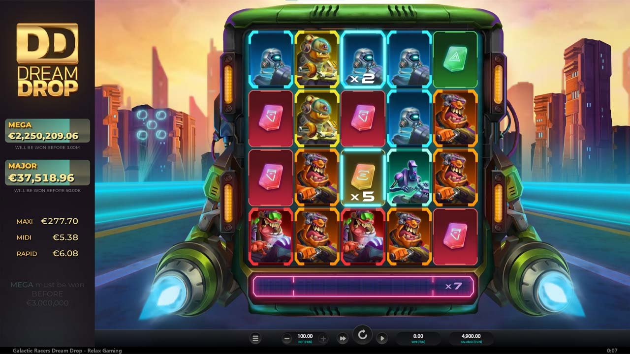 Galactic Racers Dream Drop slot by Relax Gaming
