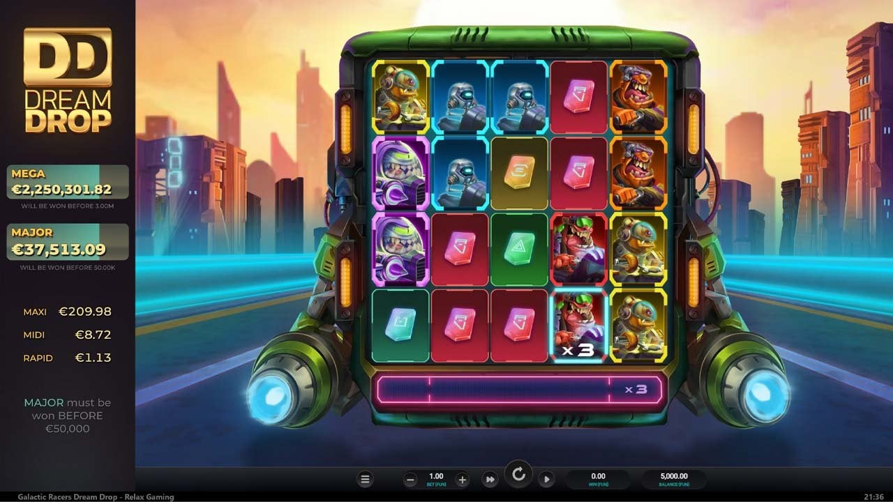 Galactic Racers Dream Drop slot by Relax Gaming