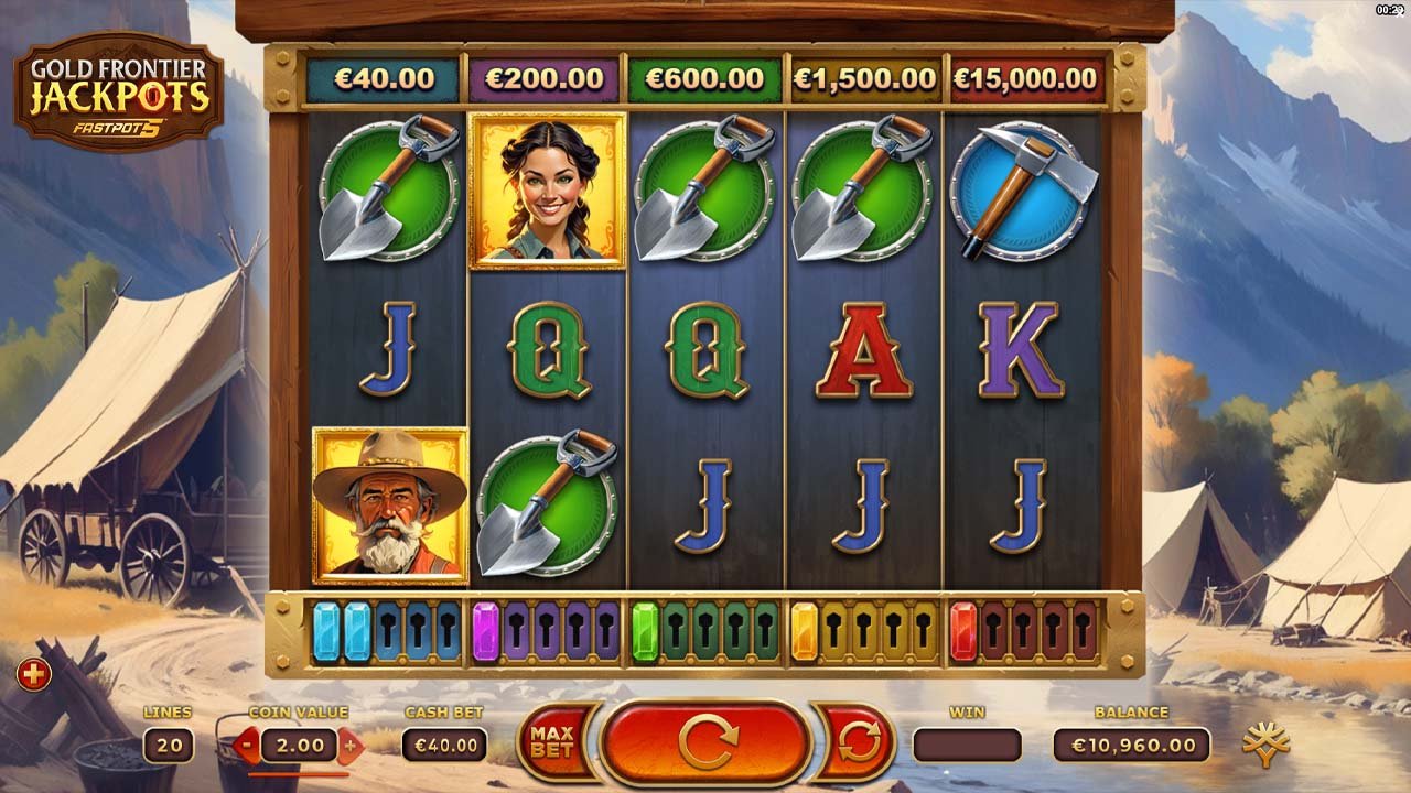 Gold Frontier Jackpots FastPot5 Slot by Yggdrasil Gaming