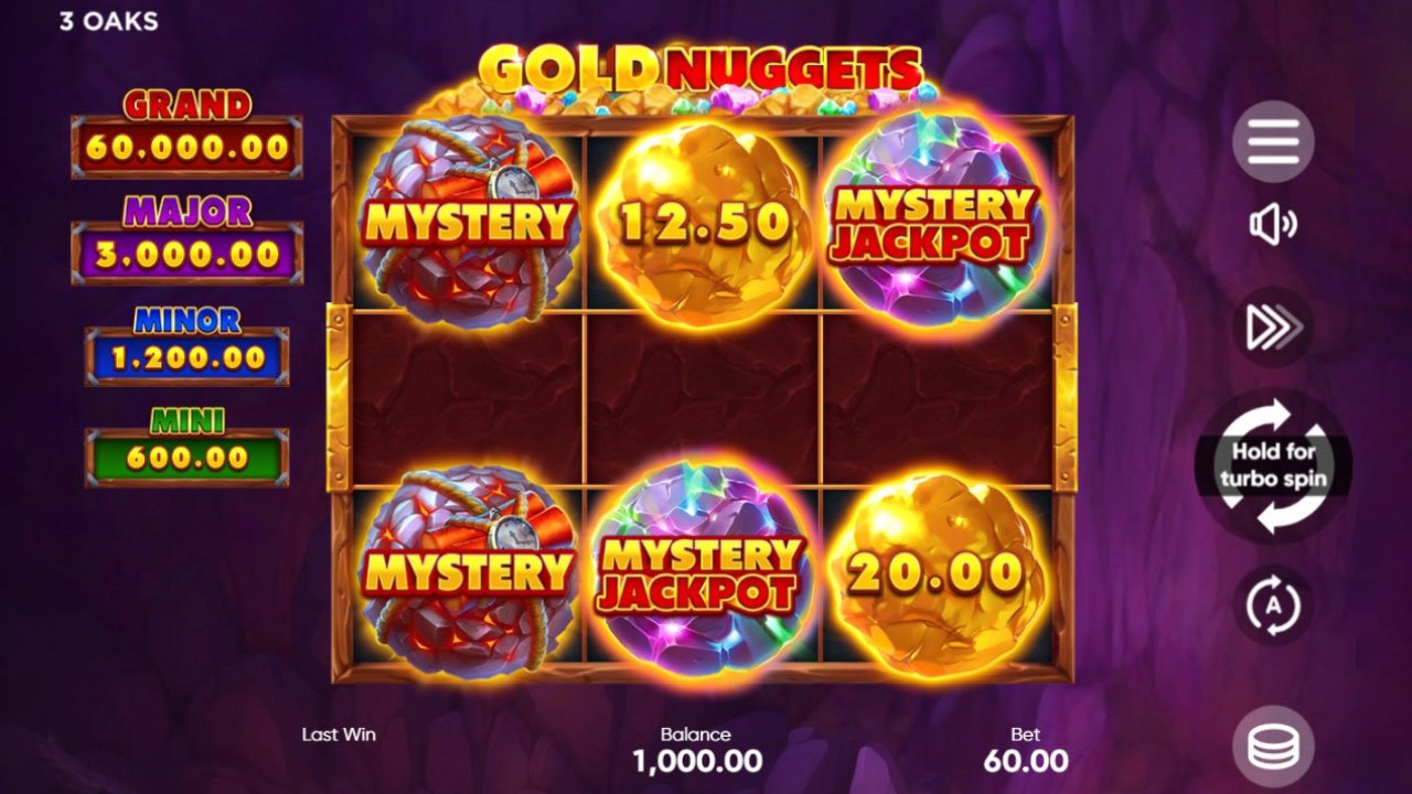 Golden Nuggets Hold and Win 3x3 online slot - GamblersPick
