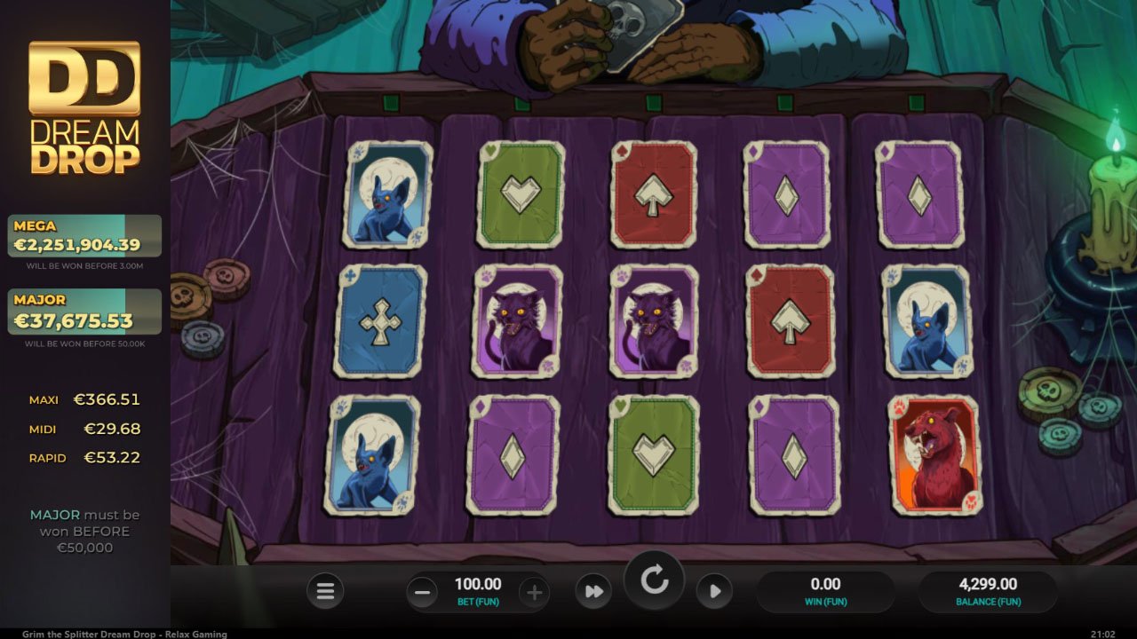 Grim the Splitter Dream Drop slot - Halloween 2023 casino game choice