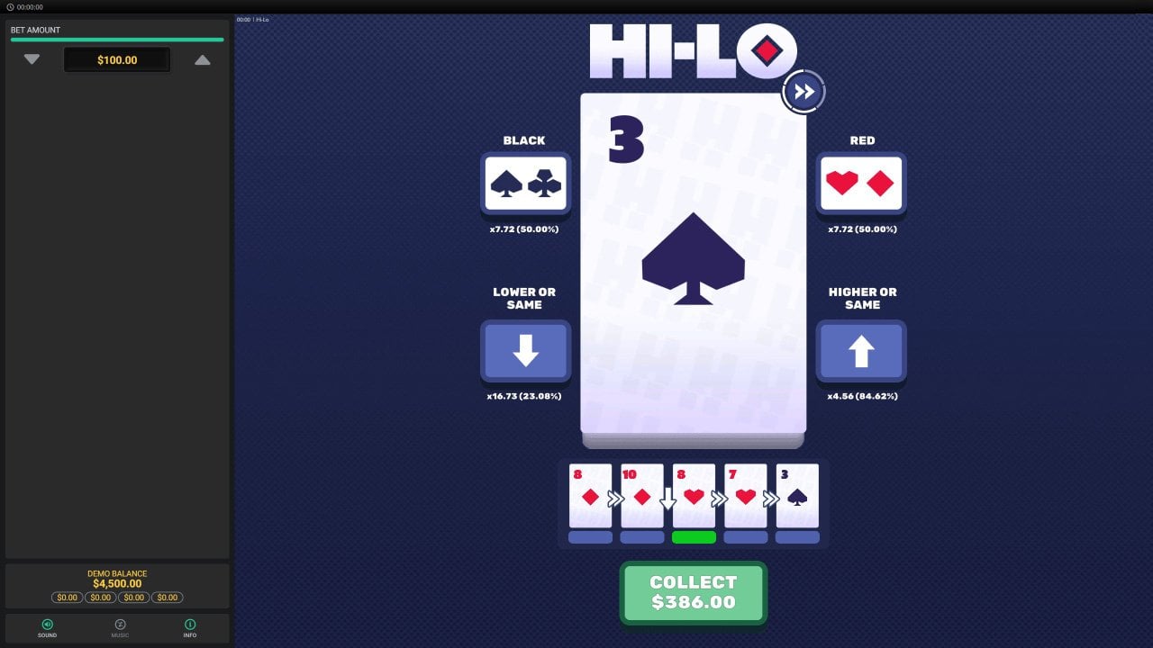 Hi-Lo - Hacksaw Games
