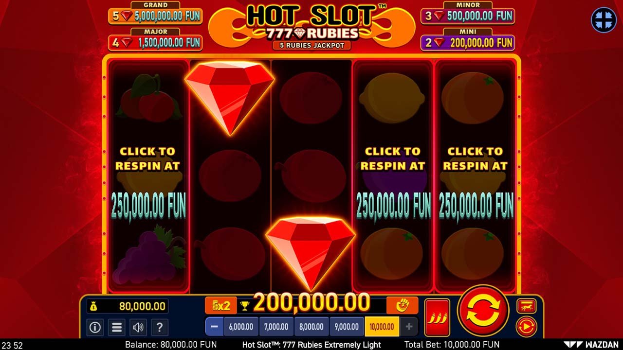 Hot Slot 777 Rubies Extremely Light online slot