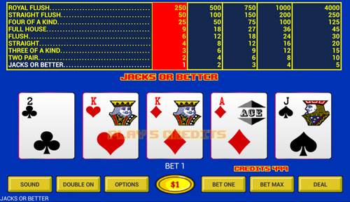 Jack or Better Poker