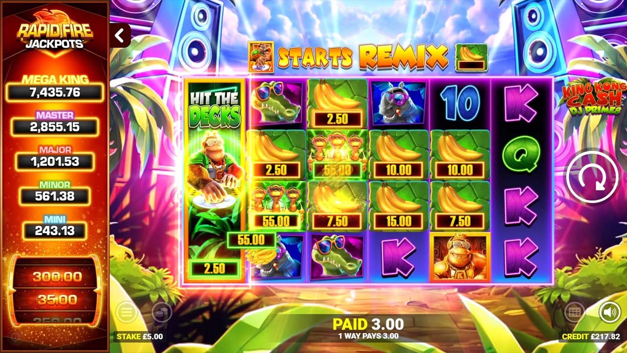 King Kong Cash DJPrime8 Rapid Fire Jackpot slot