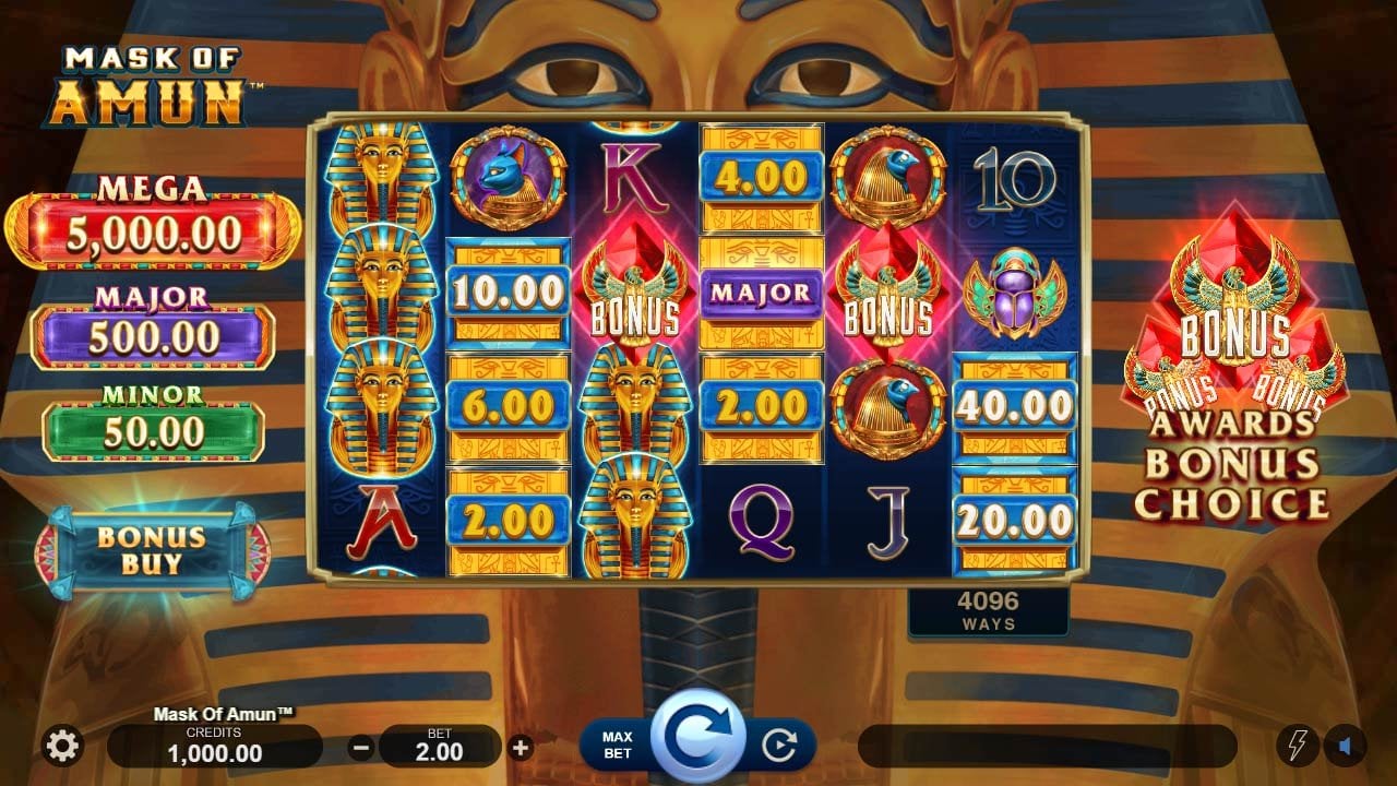 Mask of Amun slot