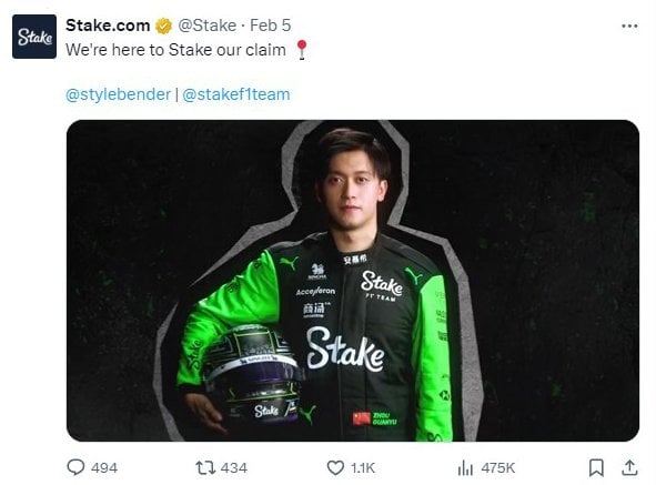 New Stake F1 Team for 2024 and 2025 seasons