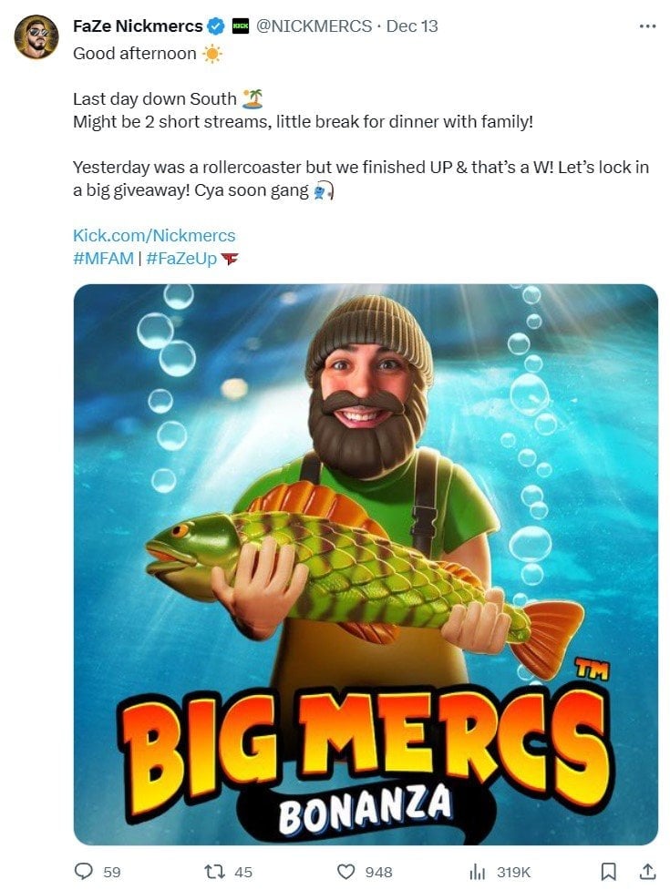 NickMercs - announced Big Mercs Bonanaza parody slot