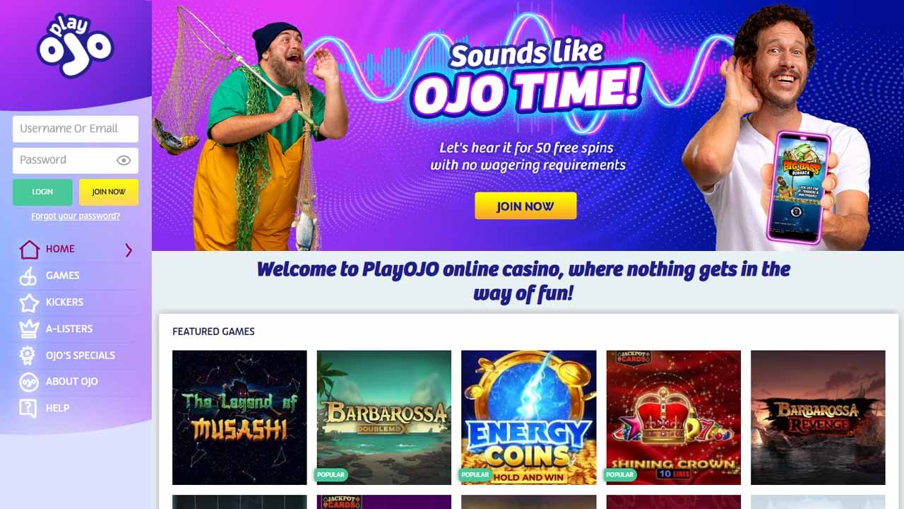 PlayOJO Casino - June 2025 Trending Casino