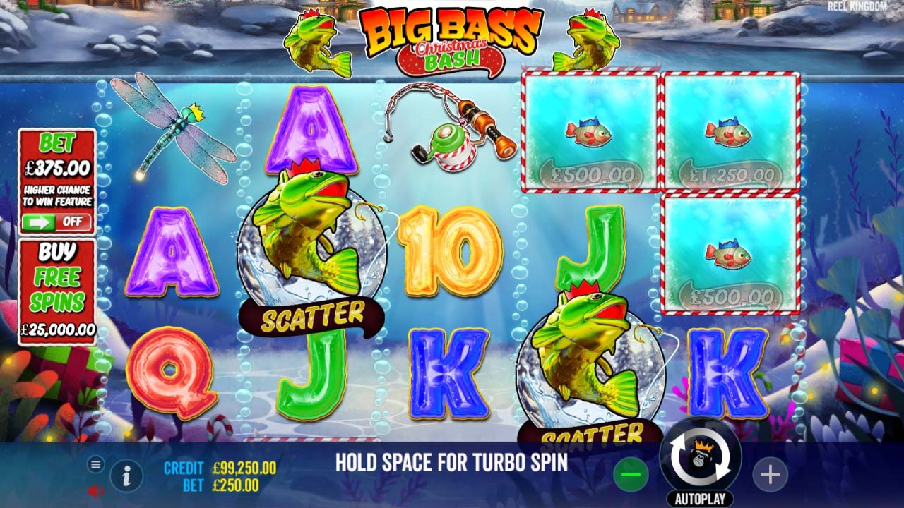 Screenshot of Big Bass Christmas Bash online slot