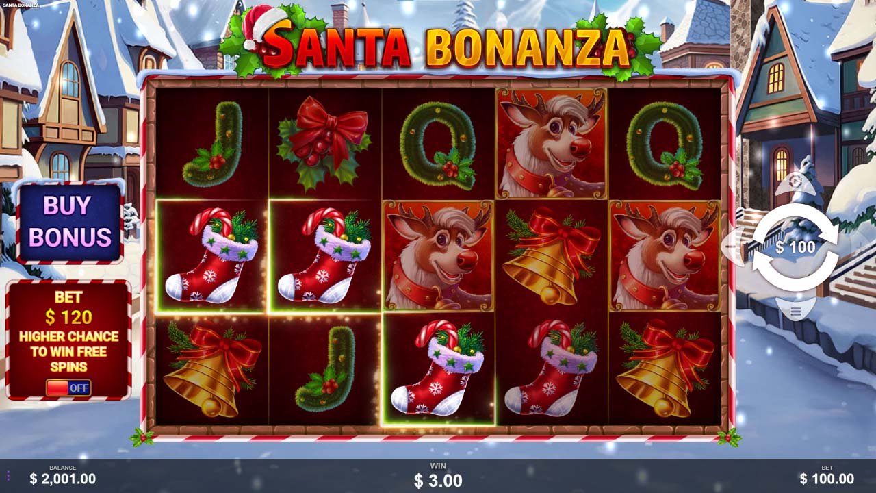 Screenshot of Santa Bonanza online slot