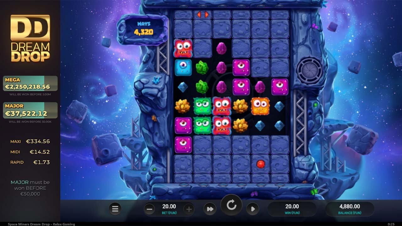 Space Miners Dream Drop by Relax Gaming