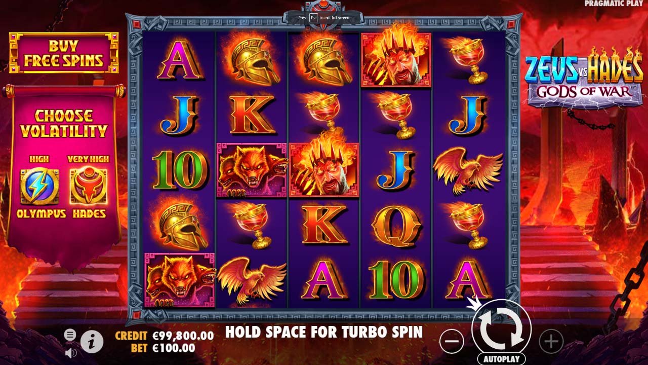 Zeus vs Hades - Gods of War Slot - screenshot