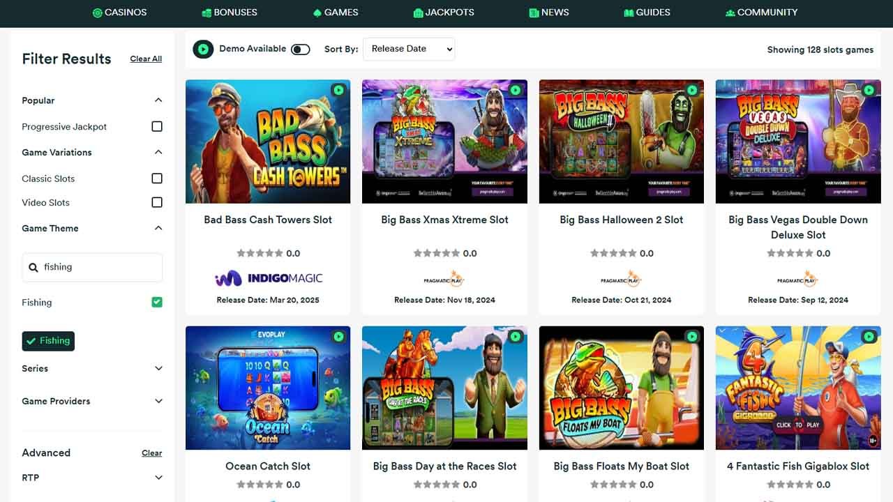 gamblerspick - fishing themed slots
