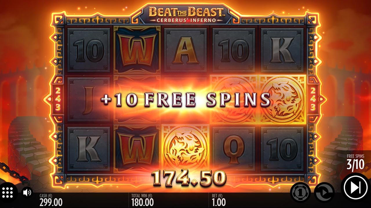 Beat the Beast Cerberus Inferno Free Spins
