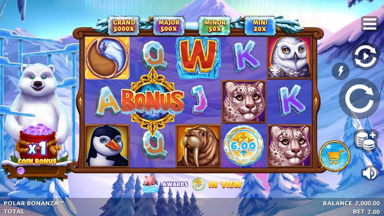 polar bonanza - main screen