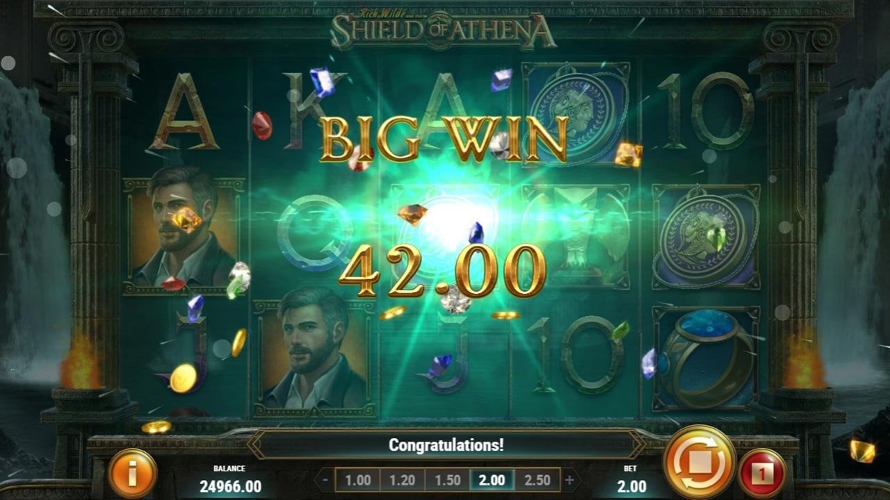 Rich Wilde and the Shield of Athena Big Win