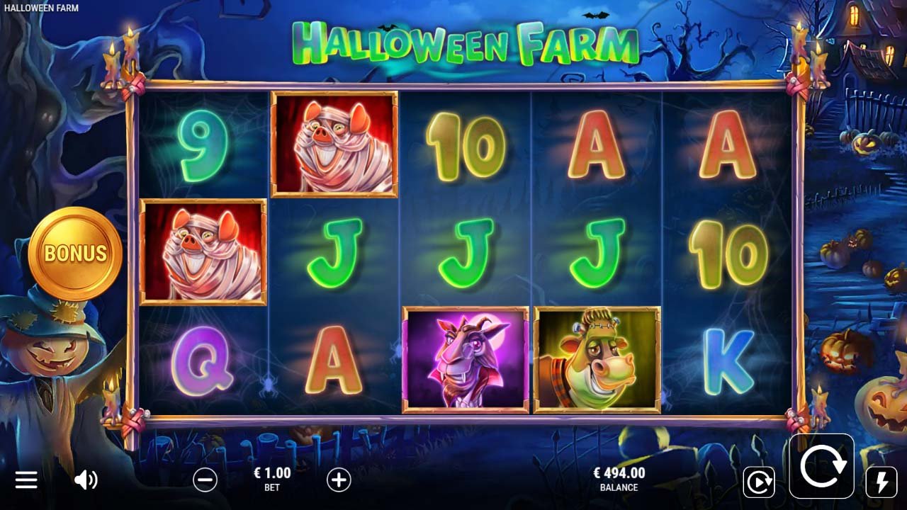 screenshot of Halloween Farm slot