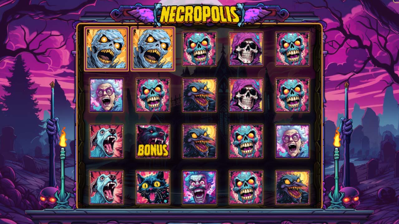 screenshot of Necropolis slot