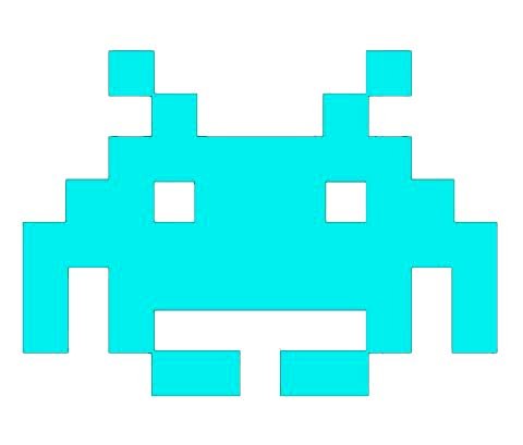 Space Invaders Blue Crab