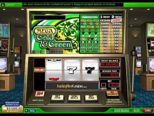 Mega Gold and Green Slot by 888 Gaming