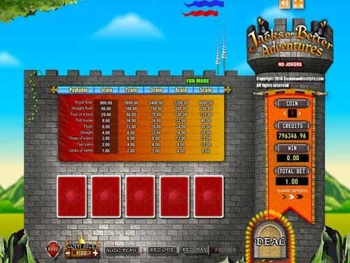 Jacks Or Better Adventures Game by CasinoWebScripts