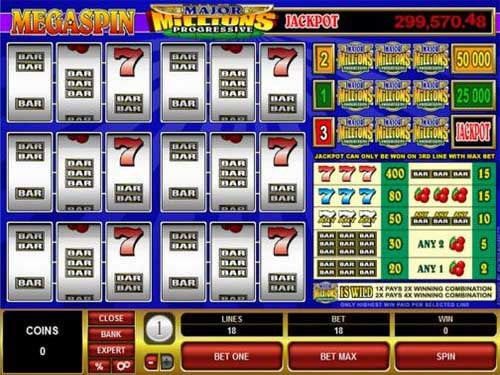 MegaSpin Progressive Major Millions Slot