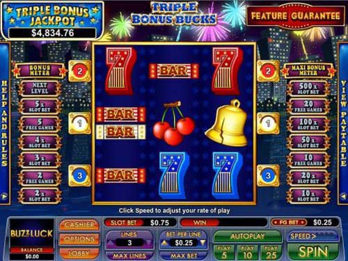 Triple Bonus Bucks Slot