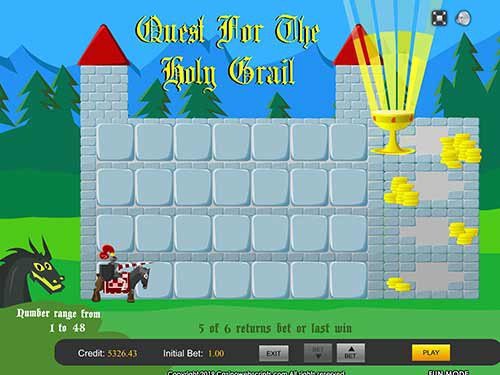 Quest For The Holy Grail Hi Lo Game by CasinoWebScripts