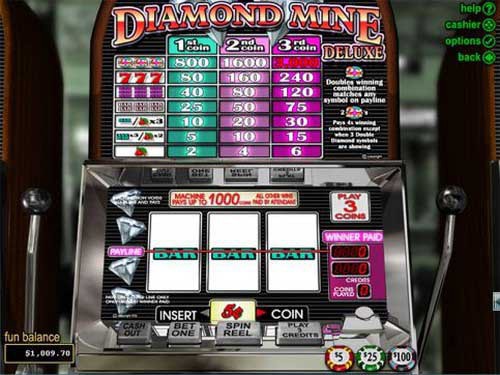 Diamond Mine Deluxe Slot