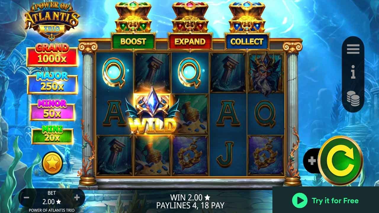 Power of Atlantis Trio Slot by Booming Games