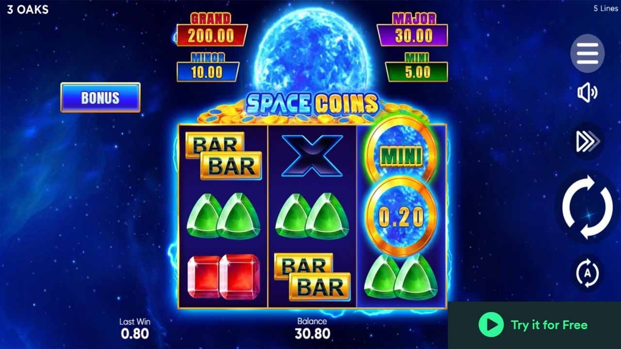 Space Coins fixed jackpot