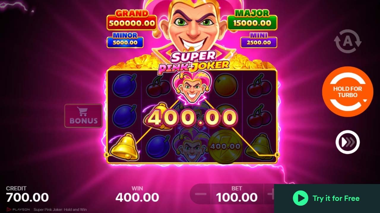 Super Pink Joker Hold-and-Win