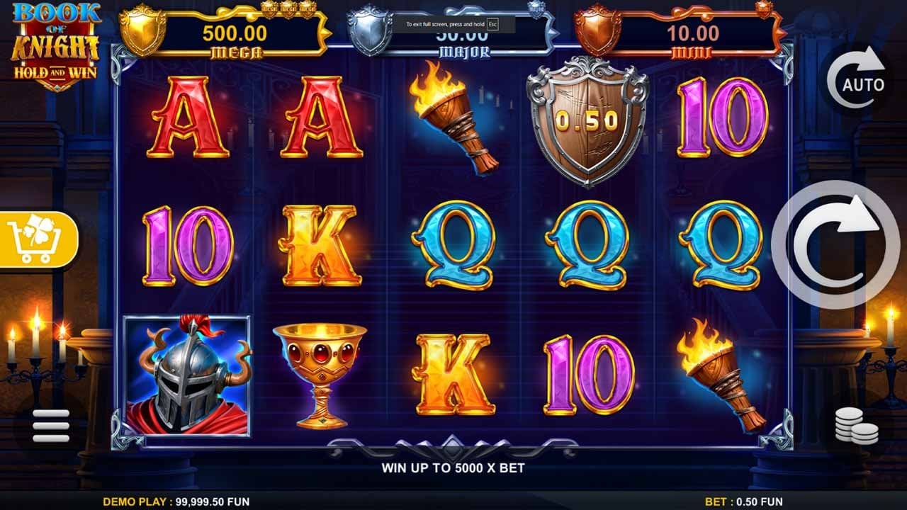 book of knight hold and win slot
