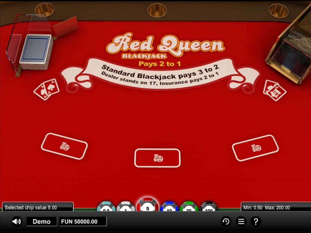 Red Queen Blackjack Game Screenshot