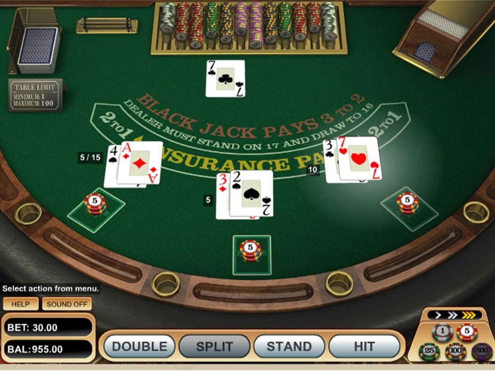 European Blackjack Game Screenshot