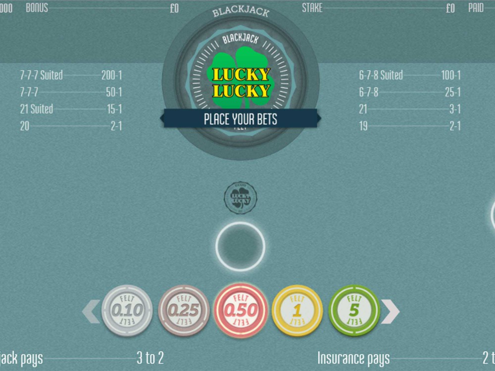 Blackjack Lucky Lucky by Felt Gaming GamblersPick