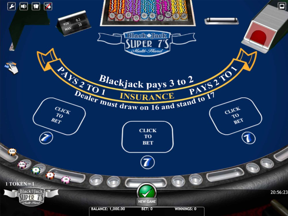 Blackjack Super 7s Multihand screenshot
