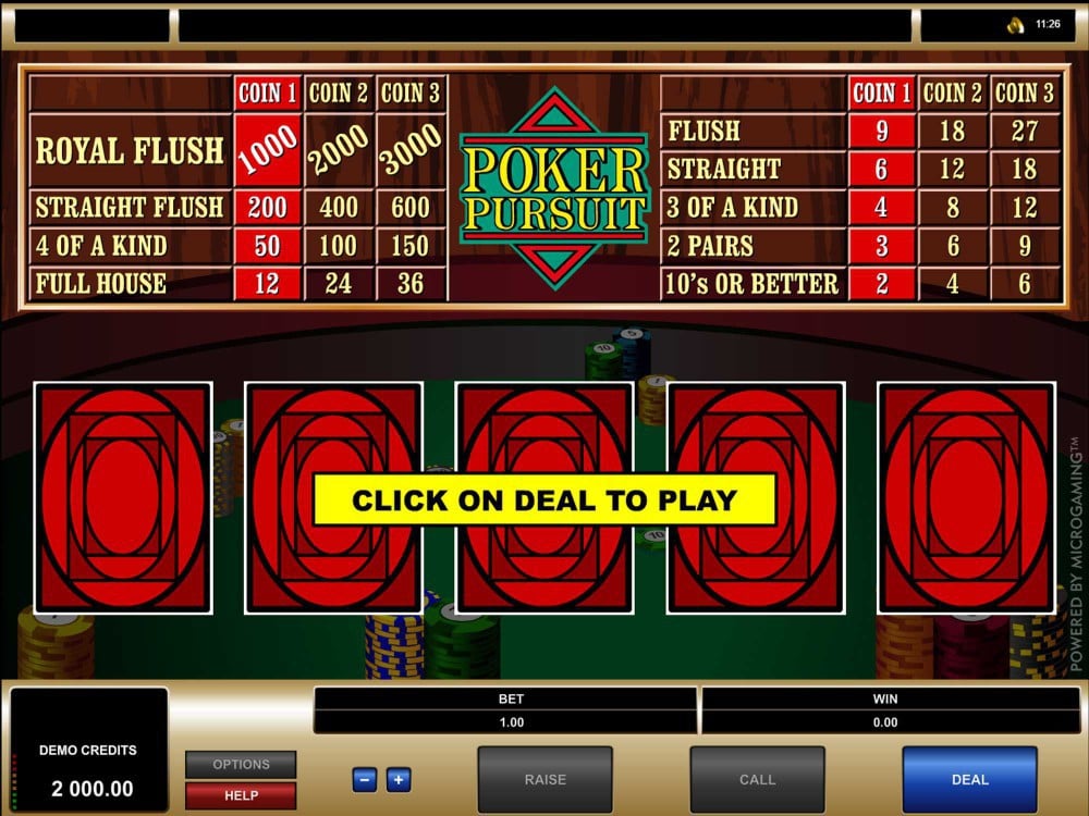 Microgaming Poker Pursuit screenshot