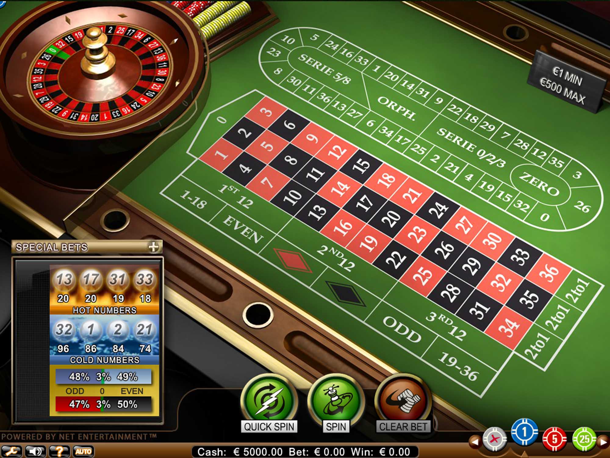Roulette Pro Game Screenshot